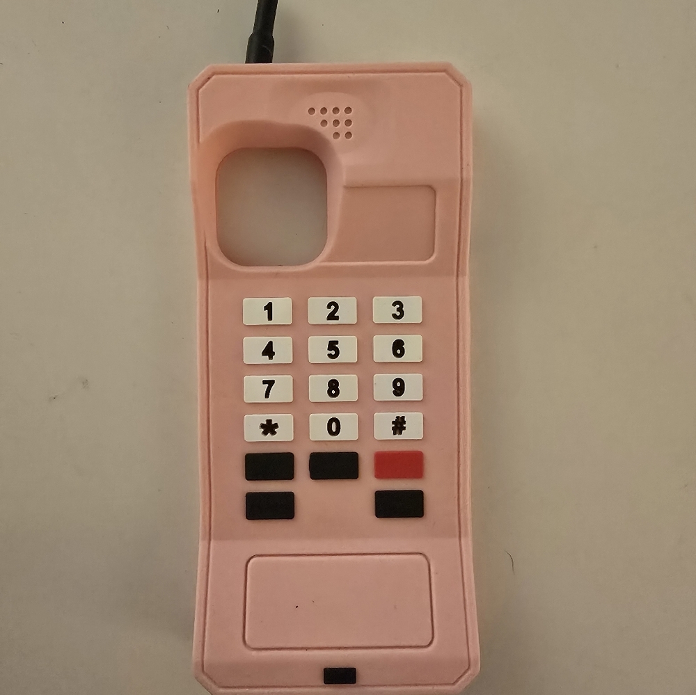 Retro pink cell phone case
